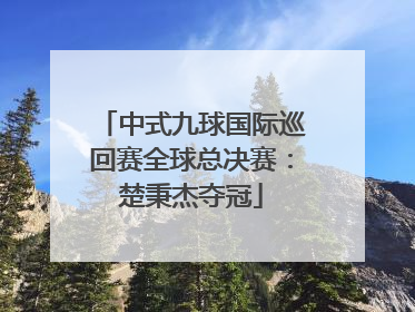 中式九球国际巡回赛全球总决赛：楚秉杰夺冠